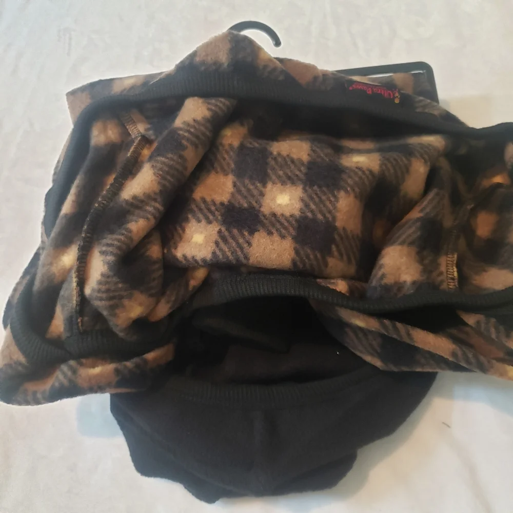 NWT Ultra Paws SnoJam Buffalo Plaid Puppy Dog Hooded